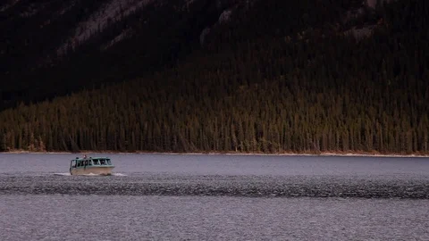 Boat speeding on a lake Stock Footage 101986242