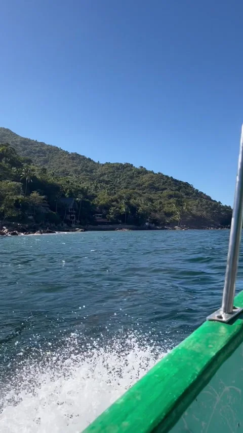 Boat Speeding On The Ocean Video stock 170460671