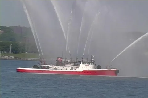 Boat spraying Video stock 77397