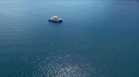 Boat standing in the ocean Video stock 63749079