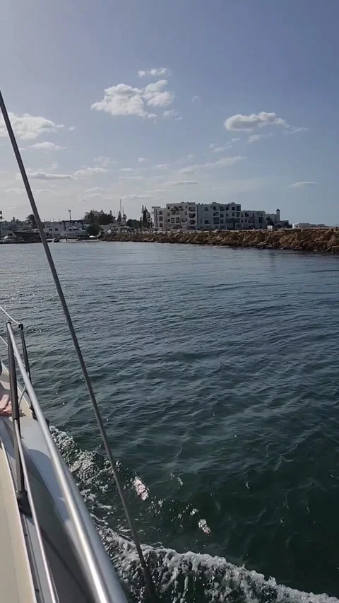 Boat Starboard Side Splashing Through Ocean Water Stock Footage 340359695