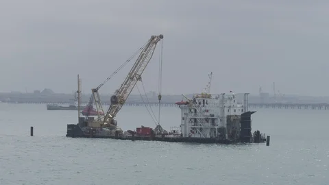Boat station on port Taman Vídeo Stock 123780219