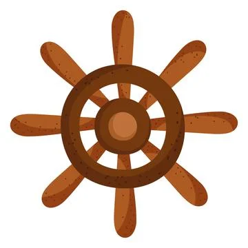 Boat steering wheel Illustration