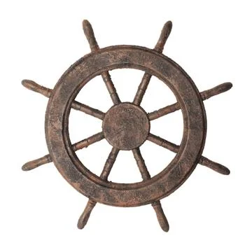 Boat steering wheel Foto stock