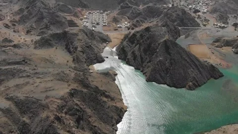 Boat stoping in small harbor Stock Footage 260708904