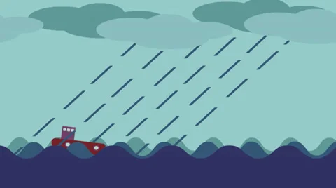 Boat on storm Stock Footage 35900039