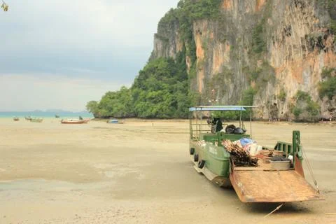 The boat is stranded Foto stock