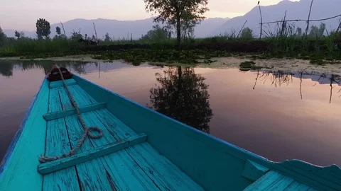 Boat Strolling Through River 2 Stock Footage 107630507