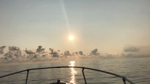 Boat Sunrise Stock Footage 250364360