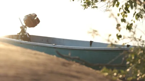A boat at sunset Video stock 136179265