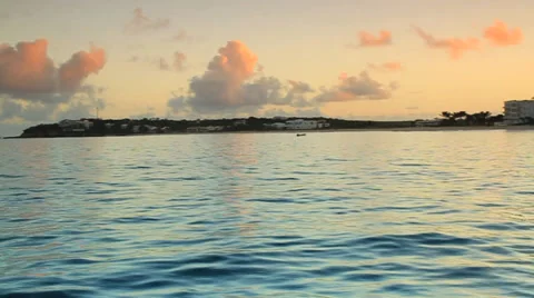 On a Boat for Sunset off the mainland Stock Footage 39163067