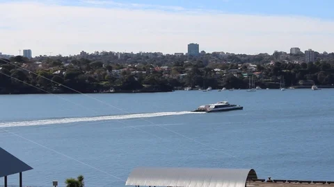 A boat in Sydney Stock Footage 97184188
