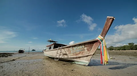 The boat - a symbol of Thailand Stock Footage 59108654
