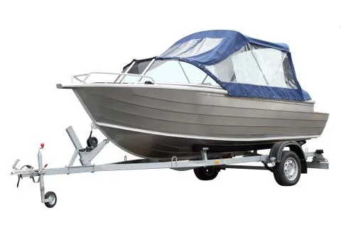 The boat with the tent. Stock Photos