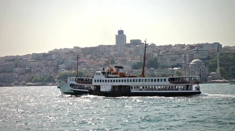 Boat Tour in Bosphorus Stock Footage 48240692