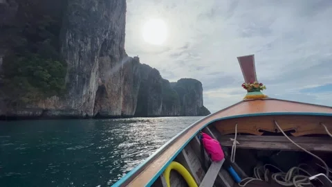 Boat Tour in Phi Phi Island, Thailand Stock Footage 259854141