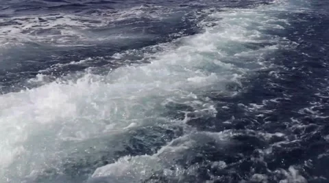 Boat trace Stock Footage 42412034