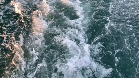 Boat tracks Stock Footage 121253550