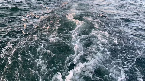 Boat tracks Stock Footage 121254245