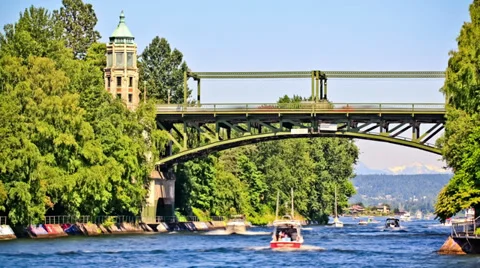 Boat Traffic Time Lapse Stock Footage 31874700