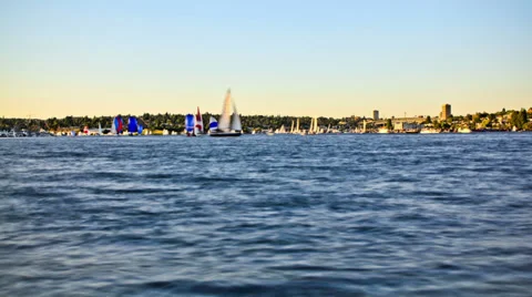 Boat Traffic Time Lapse Stock Footage 31886382