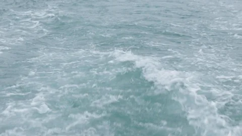 Boat trail on water Stock Footage 118017643