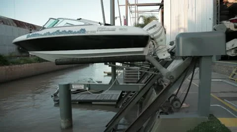 Boat on a trailer Stock Footage 11856176