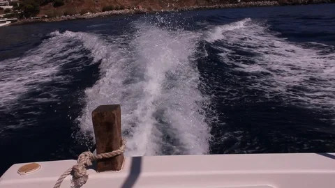 Boat Trails Stock Footage 94619665