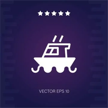 Boat transportation vector icon Stock Illustration
