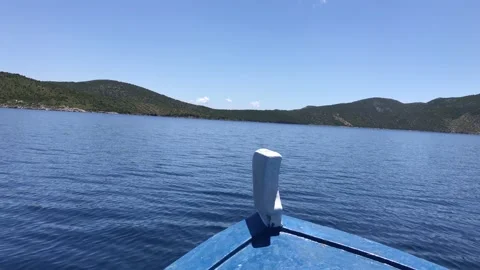 Boat trip around eastern Alonissos island. Unique scenery in Sporades, Greece Stock Footage 149893856