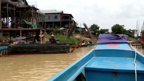 Boat trip in Cambodia Stock Footage 328208902