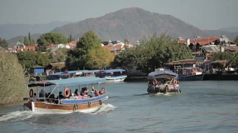 Boat trip Dalyan Stock Footage 48391341