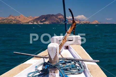 Boat trip in the flores sea Stock Photos