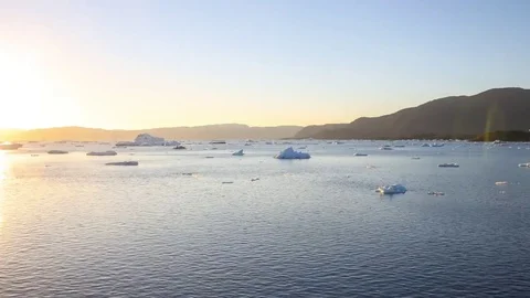 Boat trip in Greenland Video stock 78669529
