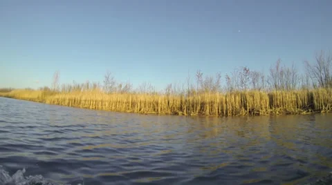 Boat trip on the lake Stock Footage 36645825