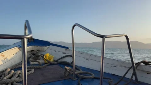 Boat trip from Lima Callao to Isla San Lorenzo Stock Footage 204164062