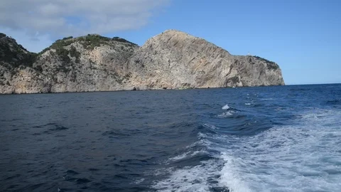 Boat trip at Mallorca Stock Footage 105927450