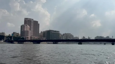 Boat trip on the Nile River, Cairo, Egypt - December 28, 2023 Stock Footage 309643385