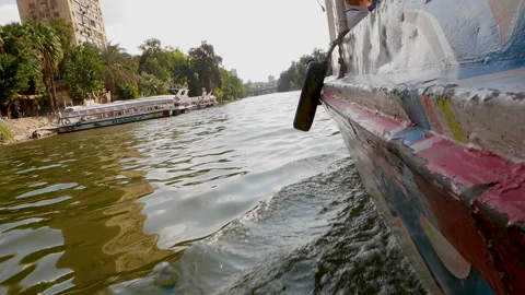 Boat trip on the Nile River, Egypt 動画素材 147672425