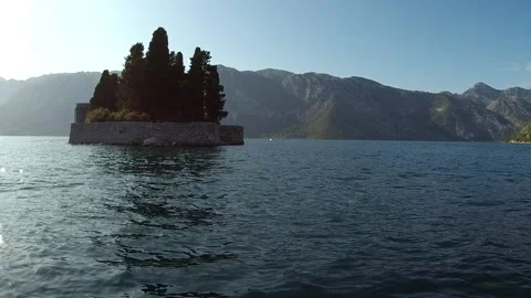The boat trip over the Bay of Kotor. Stock Footage 146777569