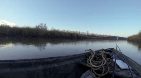 Boat trip on the river Stock Footage 36645739