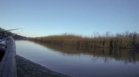Boat trip on the river Stock Footage 36645803
