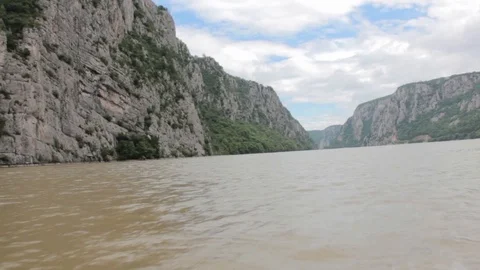 Boat trip on river Stock Footage 90793118