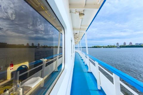 Boat trip on the river Foto stock