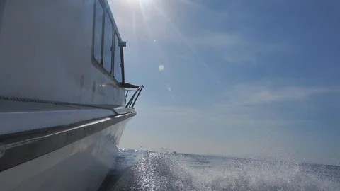 Boat trip shot from the side Video stock 92497214