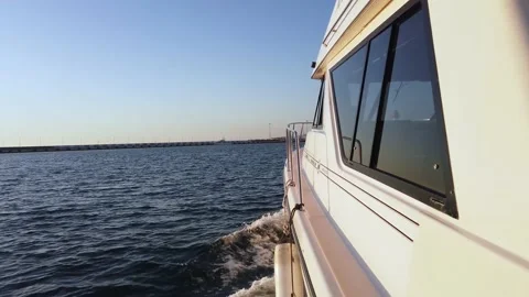 Boat trip, view from the deck Stock Footage 131529311