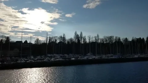 Boat trip to Yvoire Stock Footage 247035897