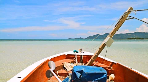 Boat on a tropical beach Stock Footage 37965626