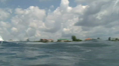 Boat from Underwater Stock Footage 493059