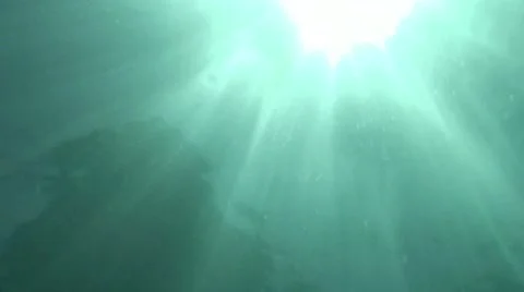 Boat underwater shot Stock Footage 7138305